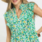 Leaf Print Midi Dress by Umgee in Green