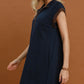 Half-Zip Sweater Knit Mini Dress by Umgee in Navy