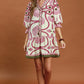 Abstract Print Button Front Babydoll Dress by Umgee in Rose