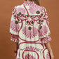 Abstract Print Button Front Babydoll Dress by Umgee in Rose