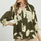 Floral Split Neck Blouse by Umgee in Olive