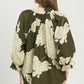 Floral Split Neck Blouse by Umgee in Olive