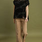 Abstract Velvet Burnout Short Sleeve Top by Umgee in Black
