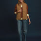 Wanderlight Quilted Zip-Up Vest by Umgee in Camel