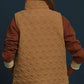 Wanderlight Quilted Zip-Up Vest by Umgee in Camel