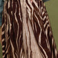 Zebra Print Wide Leg Maxi Skirt by Umgee in Brown