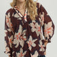Floral Print Top by Umgee in Plum