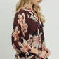 Floral Print Top by Umgee in Plum