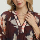 Floral Print Top by Umgee in Plum