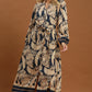 Leafy Border Print Midi Dress by Umgee in Navy