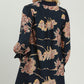 Floral Print Mini Dress by Umgee in Navy