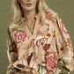 Floral Print Smocked Sleeve Blouse by Umgee in Olive