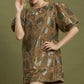 Jacquard Mini Dress by Umgee in Taupe Mix