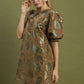 Jacquard Mini Dress by Umgee in Taupe Mix