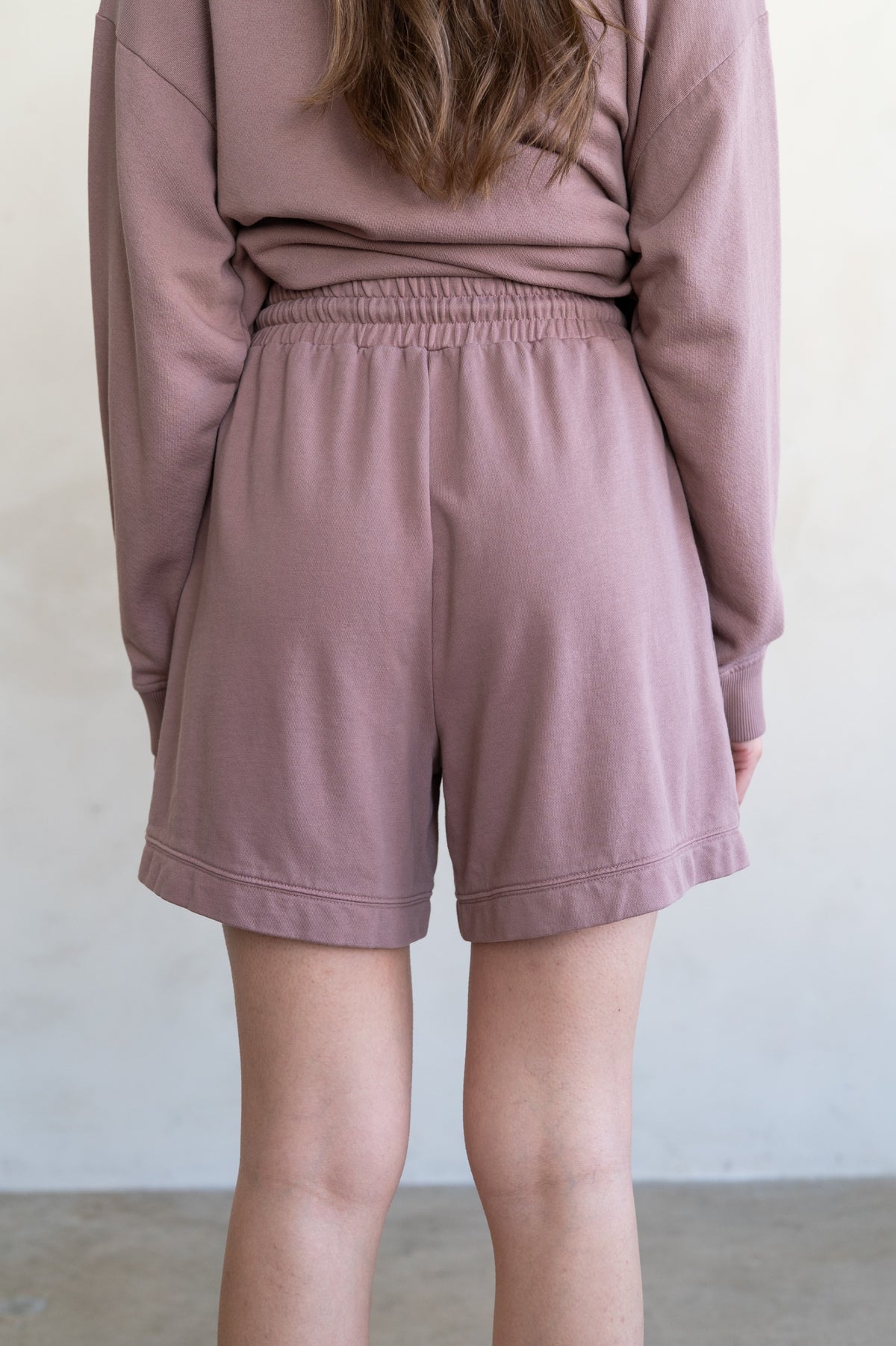 Relaxed Drawstring Sweatshorts by elle grey in Antler Pink