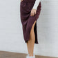 Midi Skirt by Elietian in Wine