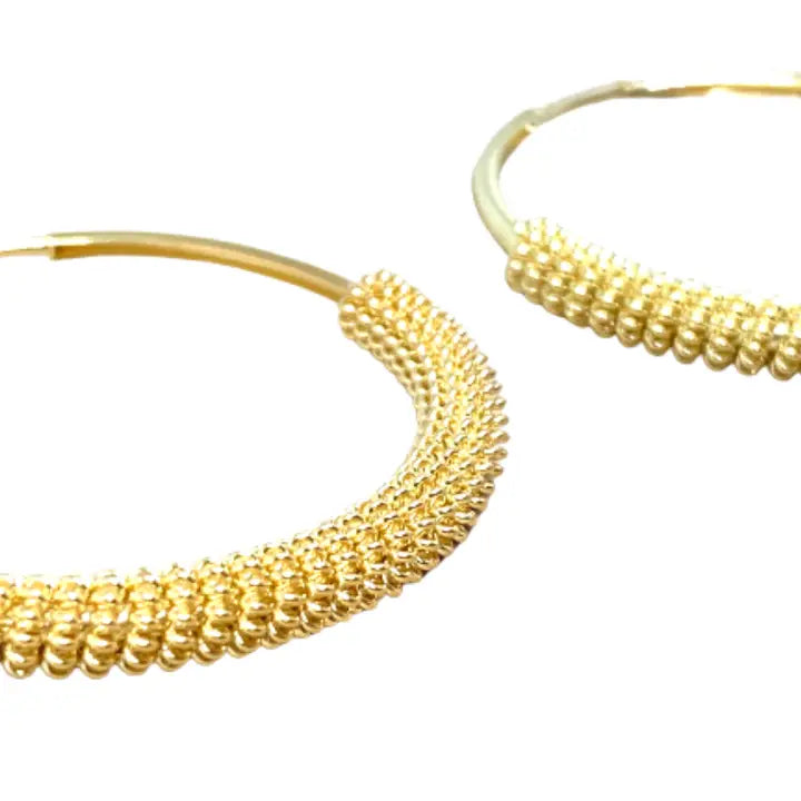 Atol Das Rocas Hoop Earrings by Creative Brazil in Gold