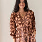 Milly Maxi Dress by Ex Voto in Brown & Pink