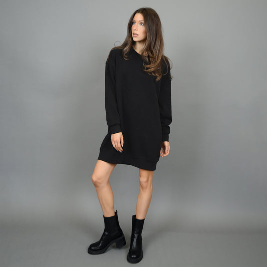 Lucis Soft Knit Long Sleeve Mini Dress by RD Style in Black