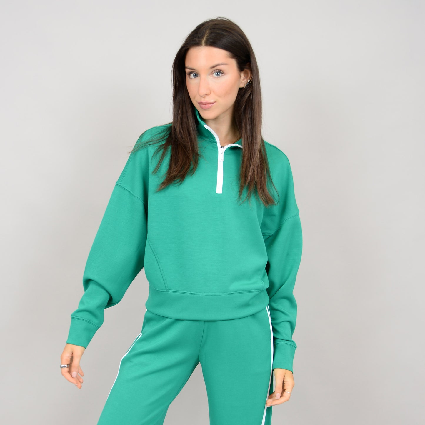 Mailyn Half Zip Top by RD Style in Green