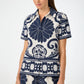 Abba Top by Trina Turk in Sumi Blue/Whitewash
