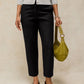 Illy Crop Straight Trouser by White Stuff in Pure Black