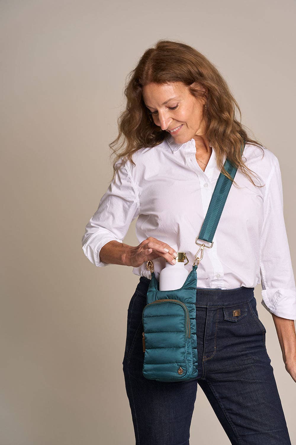 Hydrobag by Wanderfull in Peacock Teal Lustre