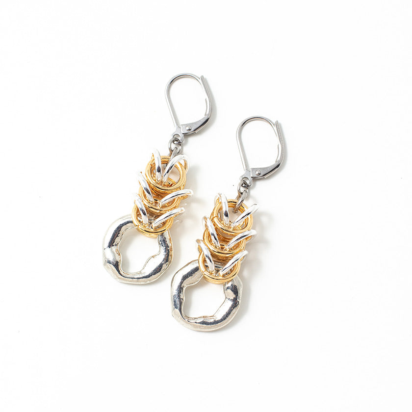 Jaf Earring by Anne-Marie Chagnon in Silvery & Gold