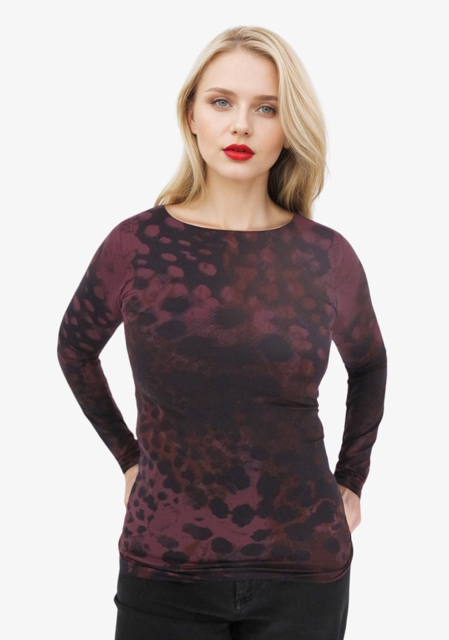 Foliage Top by AMB in Merlot
