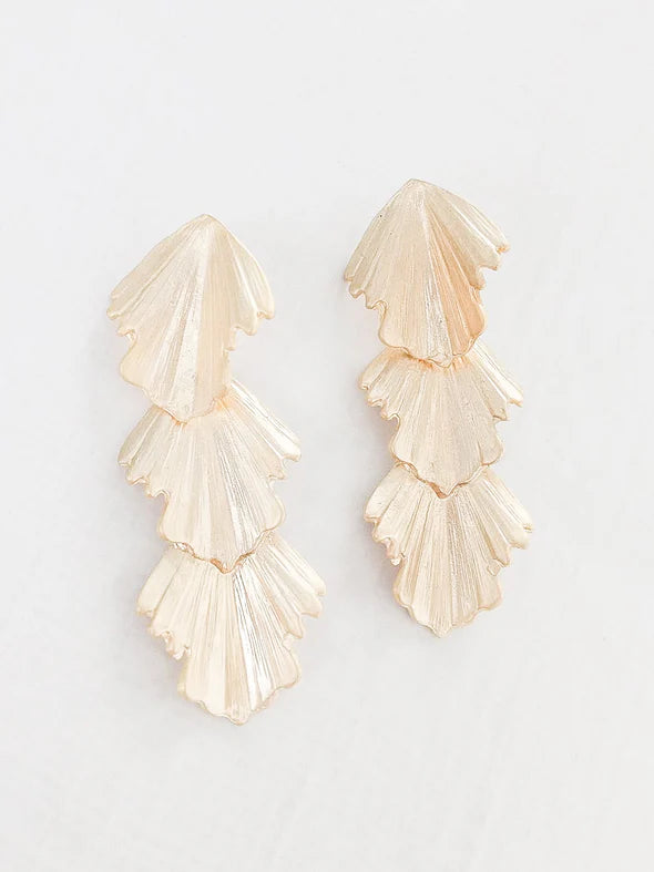 The Naomi Triple Fan Stud Earring by Virtue Jewelry Design