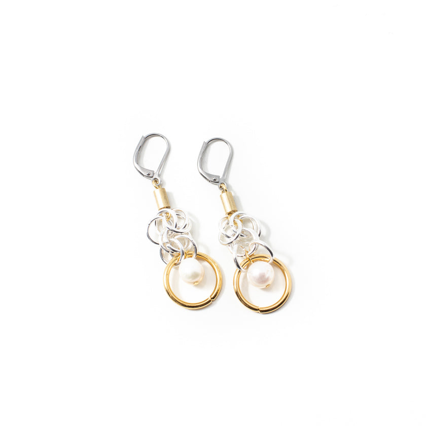Lalan Earring by Anne Marie Chagnon in Silvery & Gold
