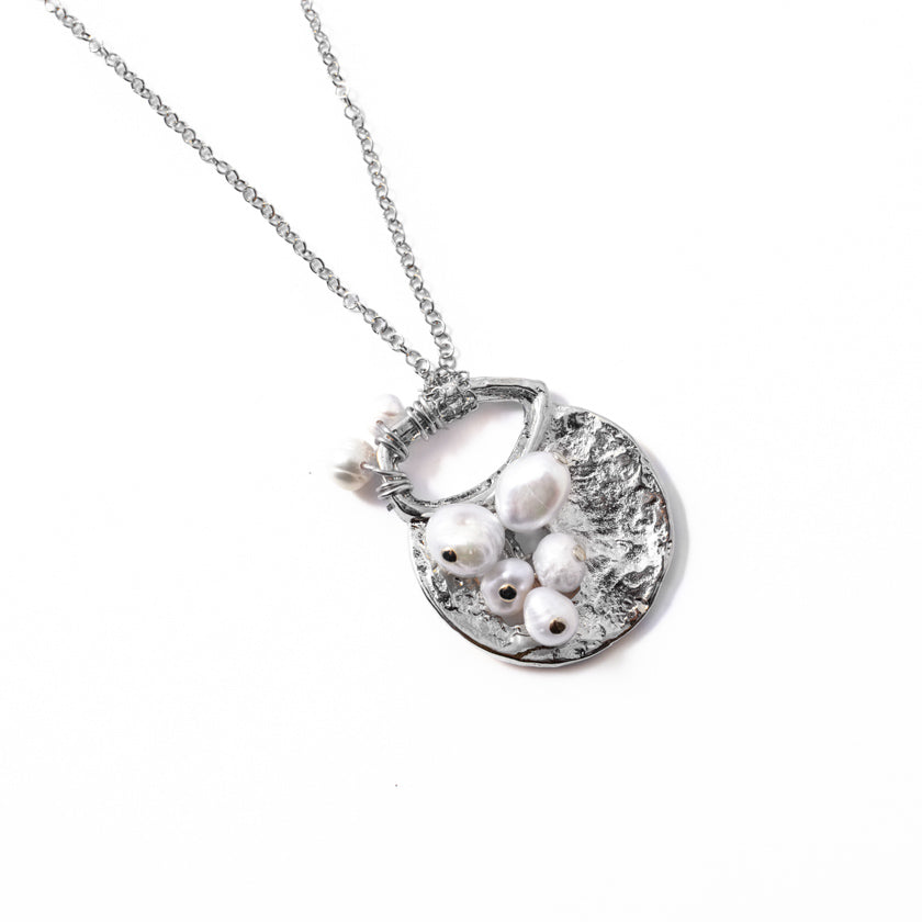 Gretel Necklace by Anne-Marie Chagnon in Silvery