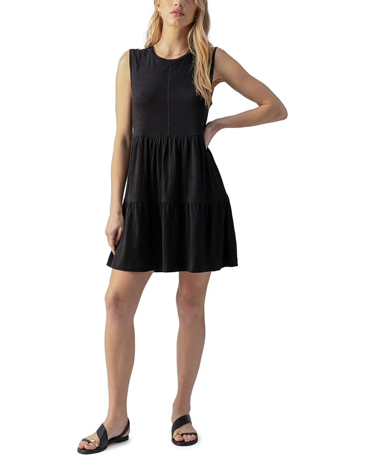 Exposed Seams Muscle Tank Dress by Sanctuary in Black
