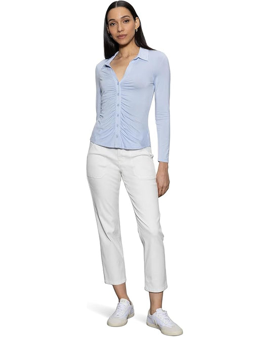 Sculpted Hayden Straight Crop Pant by Sanctuary in Brilliant White