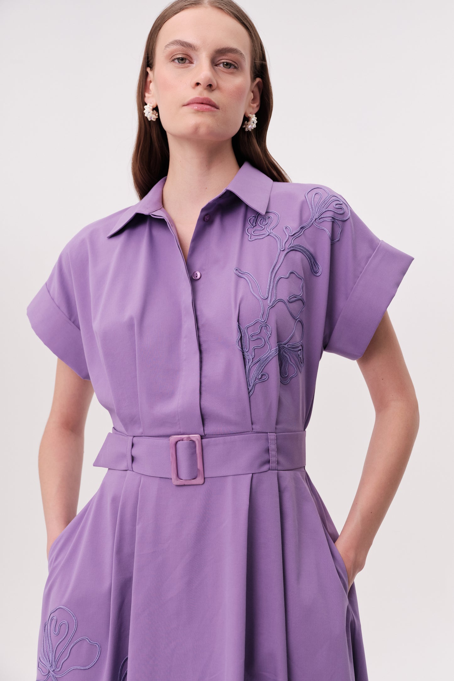 Kelsie Dress by Exquise in Lilac