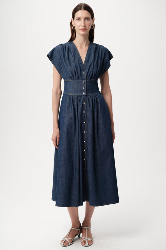 Evan Dress by Exquise in Blue