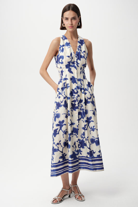 Zeta Dress by Exquise in Sax-Bone