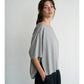 Relaxed Modern Hem Top by elle grey in Heather Grey