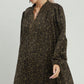 Animal Print Mini Dress by Umgee in Olive