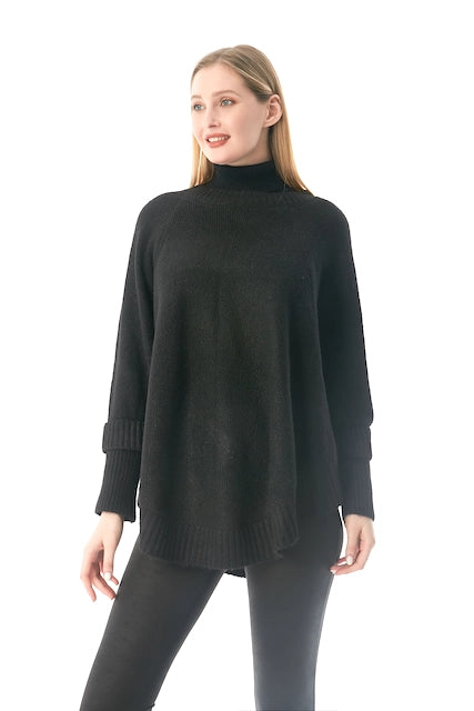 Brighton Poncho by Pretty Persuasions in Black