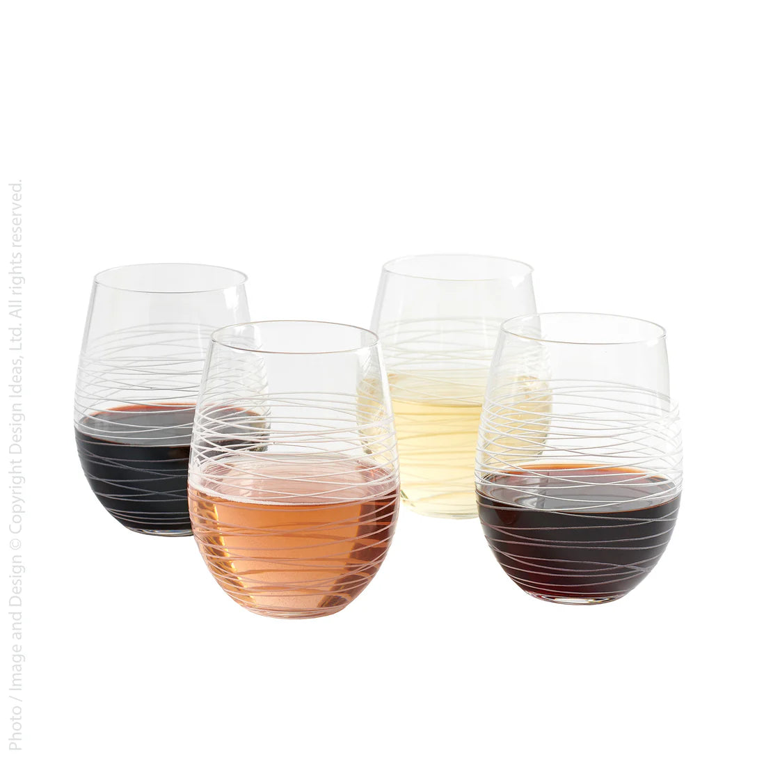 Solis™ stemless wine glass by Design Ideas