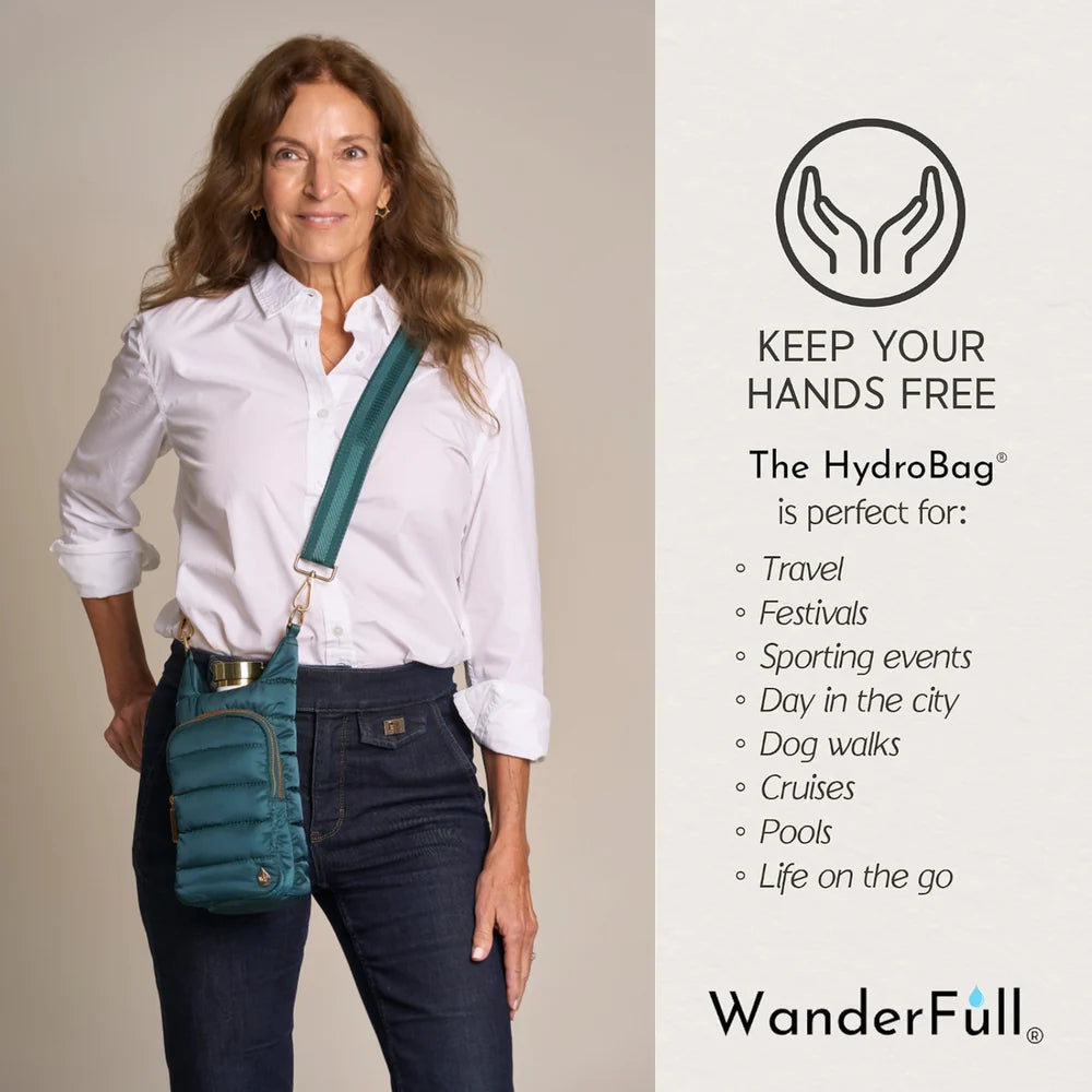 Hydrobag by Wanderfull in Peacock Teal Lustre