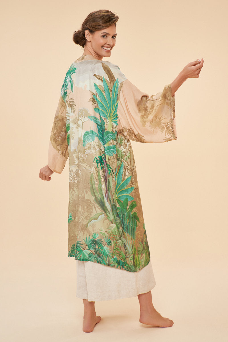 Oasis Kimono Gown by Powder UK in Coconut