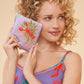 Lobster Buddies Velvet Embroidered Mini Pouch by Powder UK in Lavender