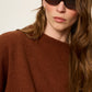 Ribbed Dolman Sweatshirt by Sanctuary in Burnt Cocoa
