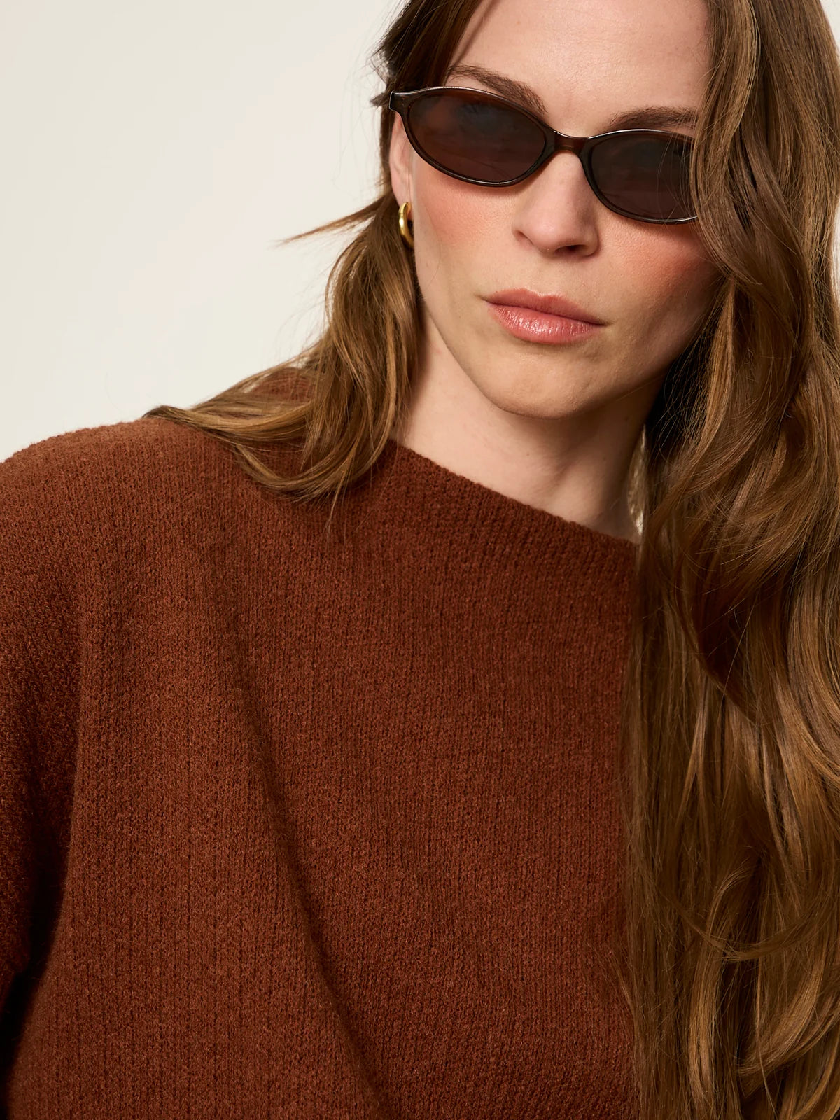 Ribbed Dolman Sweatshirt by Sanctuary in Burnt Cocoa