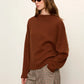 Ribbed Dolman Sweatshirt by Sanctuary in Burnt Cocoa