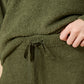 Solid Marshmallow V-Neck Lounge Set by Softies in Olive