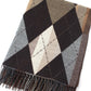 Argyle Wrap by Pretty Persuasions in Brown/Khaki/Tan