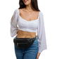 Leather Crossbody Fanny Pack by German Fuentes in Black